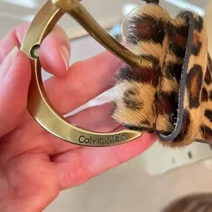 NWT. Calvin Klein Leather Animal Print Belt Calvin Klein Leather Animal Print Belts for Women for sale  main image 2